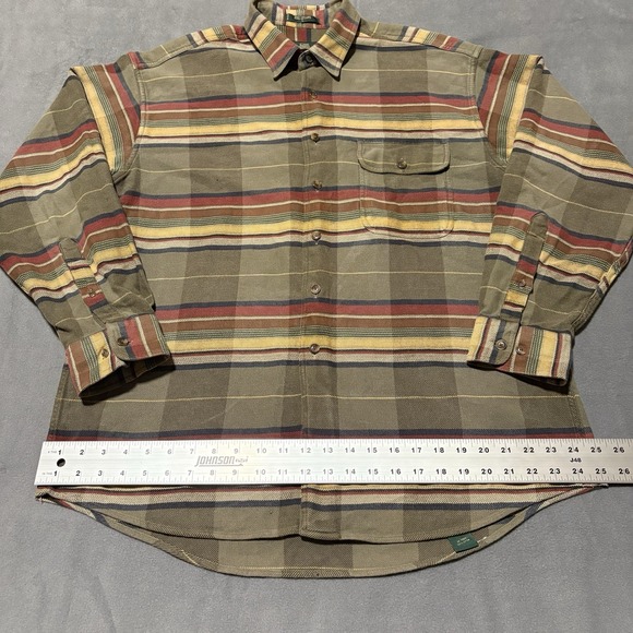Vintage Orvis Shacket Mens L Striped Southwestern Heavy Work Shirt Oversized - Picture 4 of 15